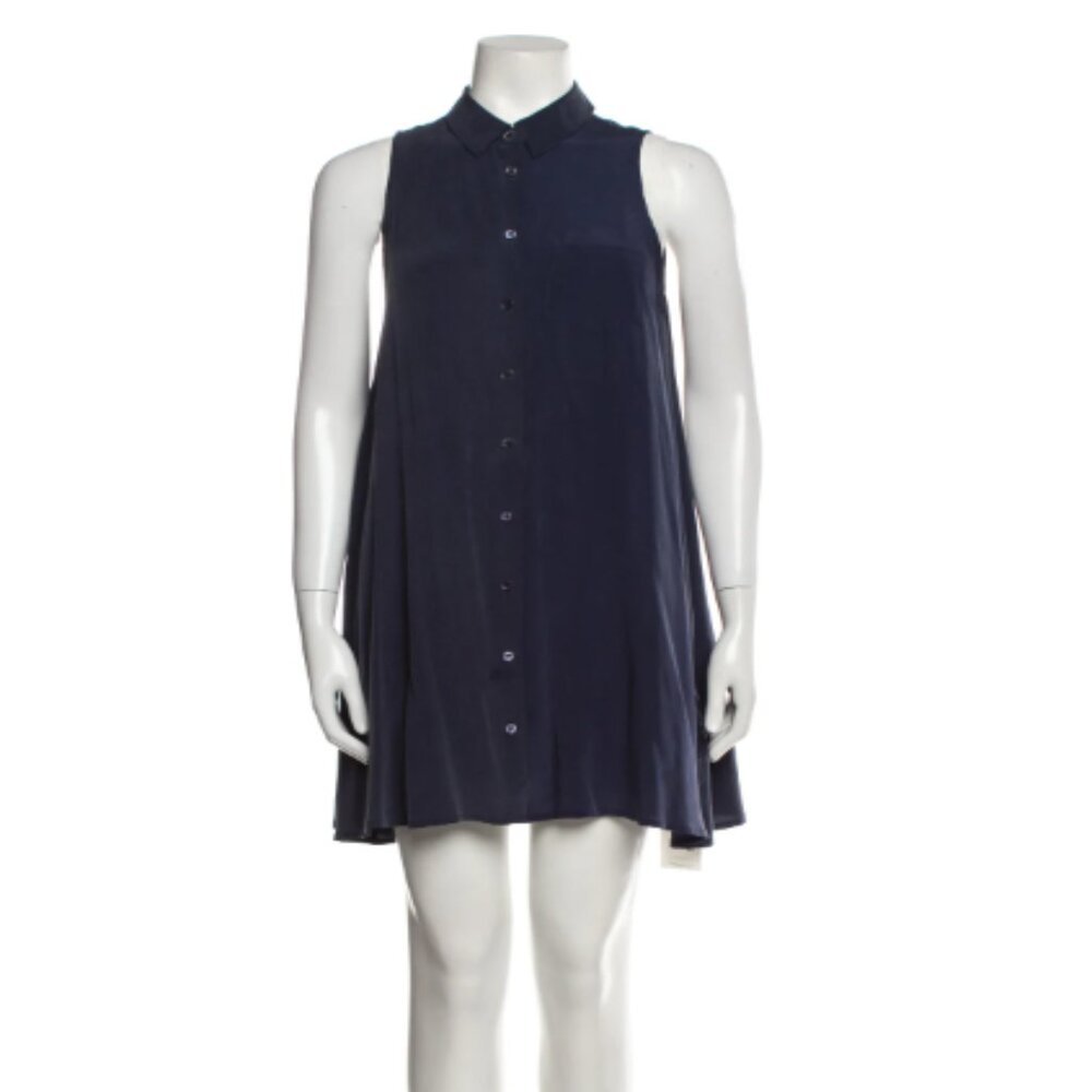 Equipment Button Down Dress in Navy